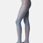 Swedish Stockings Kitty Romb Pointelle Tights Dusty Blue.