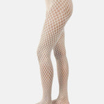 Swedish Stockings Laura Net Tights Oyster Grey.