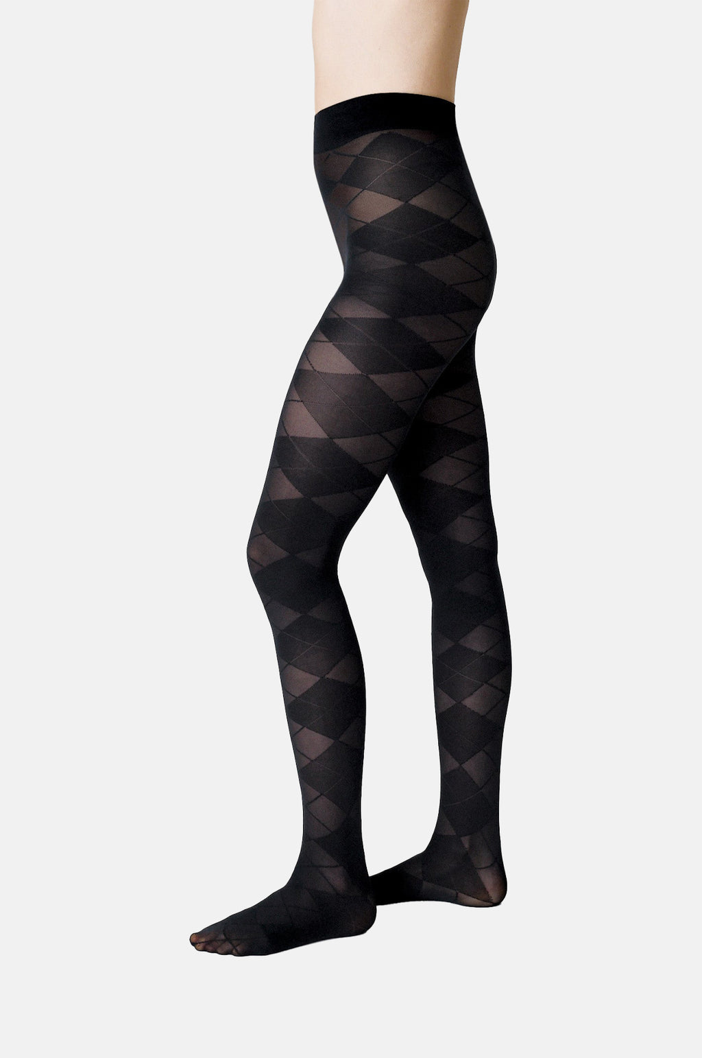 Swedish Stockings Rebecka Argyle Tights Black.