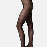 Swedish Stockings Viveca Stripe Tights Black.