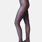 Swedish Stockings Viveca Stripe Tights Dark Indigo.