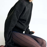 Viveca Stripe Tights Dark Indigo