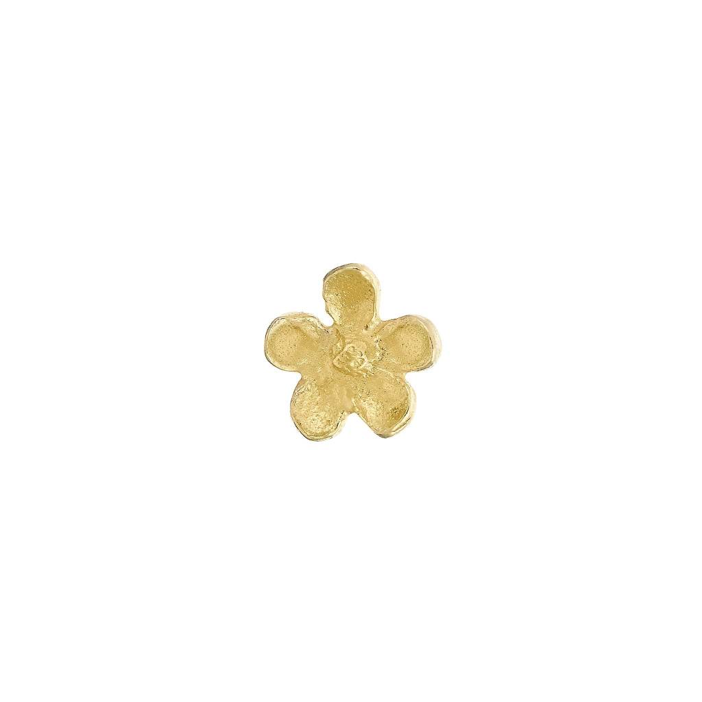 A.M. Posy Flower Single Stud Earring 18ct Solid Gold