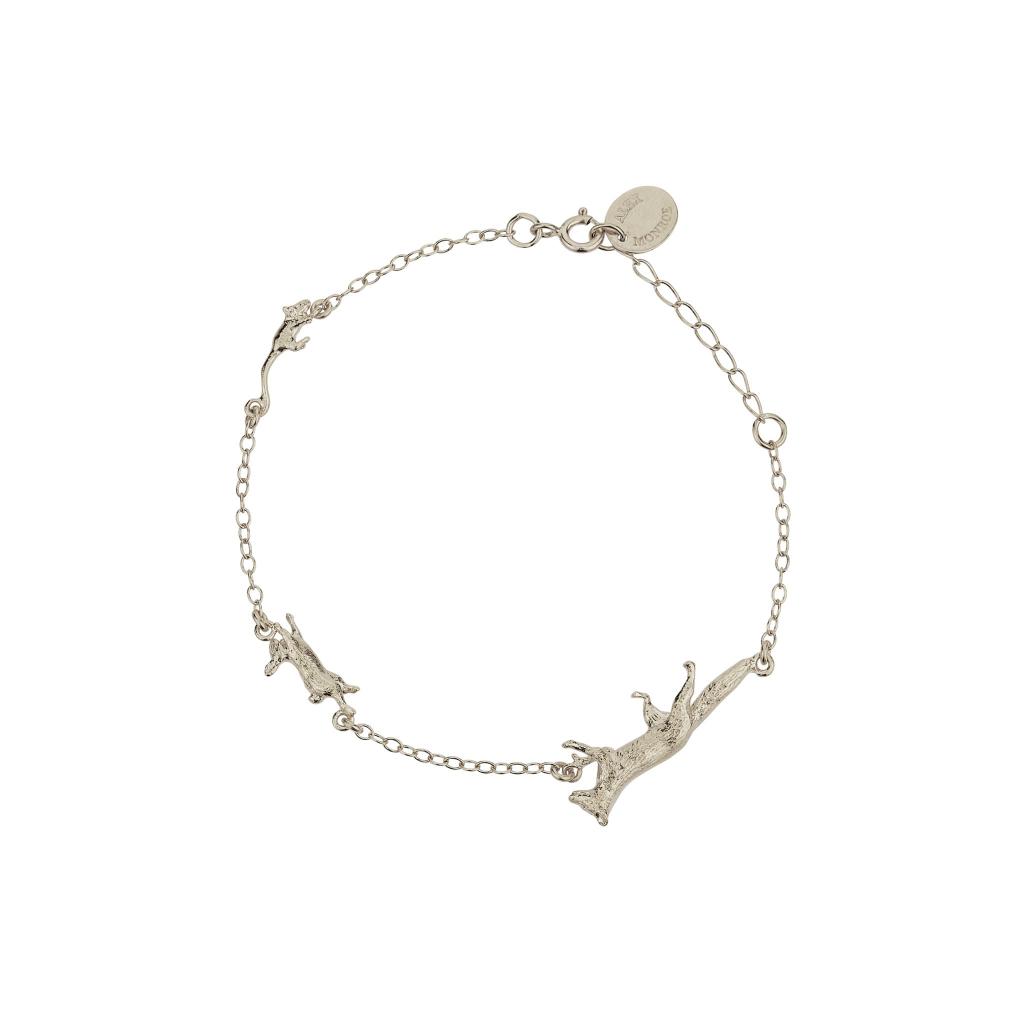 A.M. Fox, Rabbit & Mouse Chase Bracelet Silver