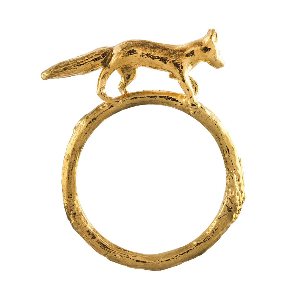 A.M. Prowling Fox Ring Gold