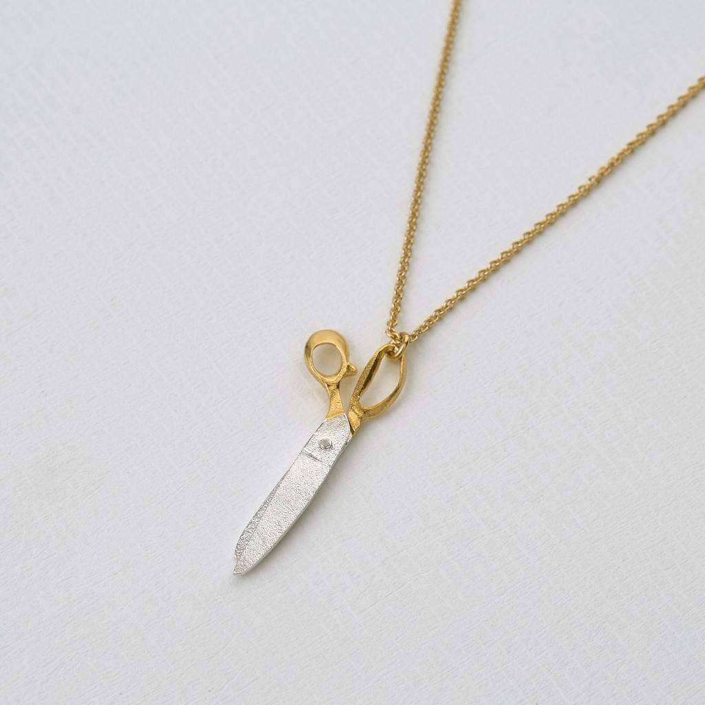 A.M. Shearing Scissors Necklace