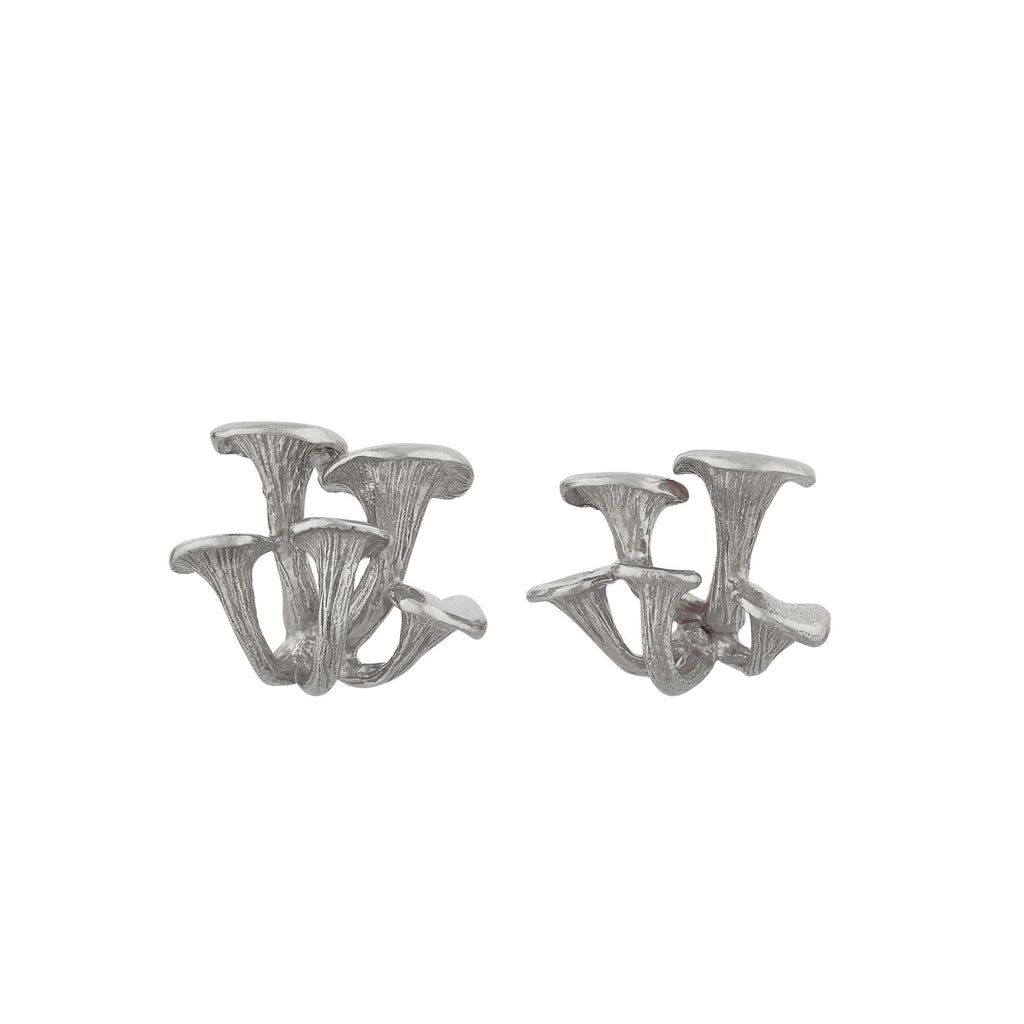 A.M. Clustered Mushroom Earrings Silver