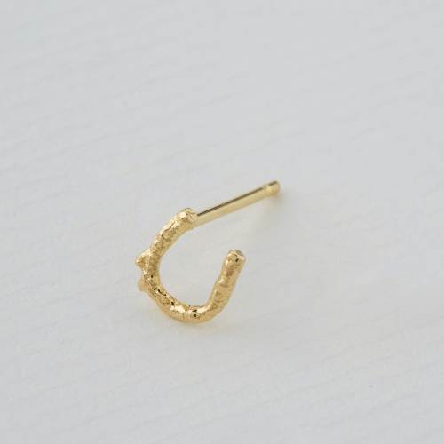 A.M. Teeny Tiny Horseshoe Single Stud Earring 18ct Solid Gold