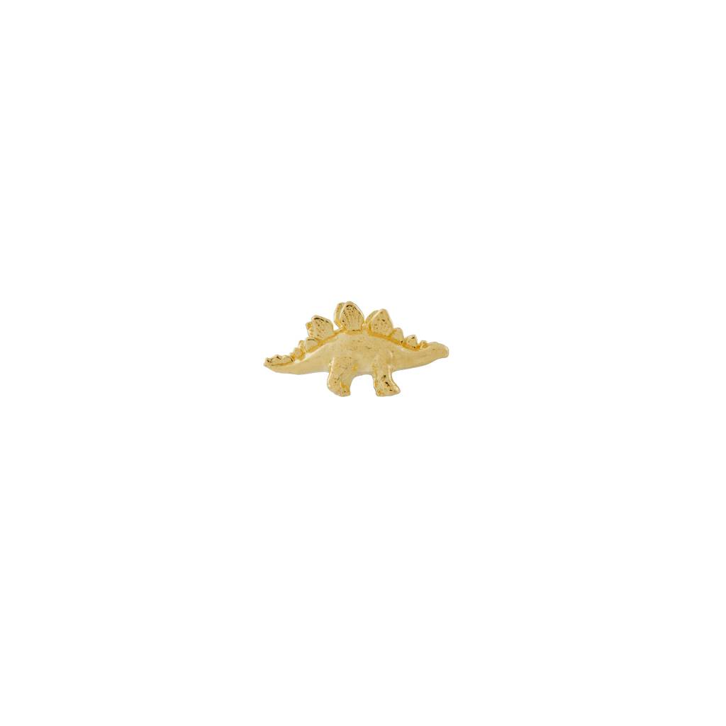 A.M. Teeny Tiny Stegosaurus Single Stud Earring 18ct Solid Gold