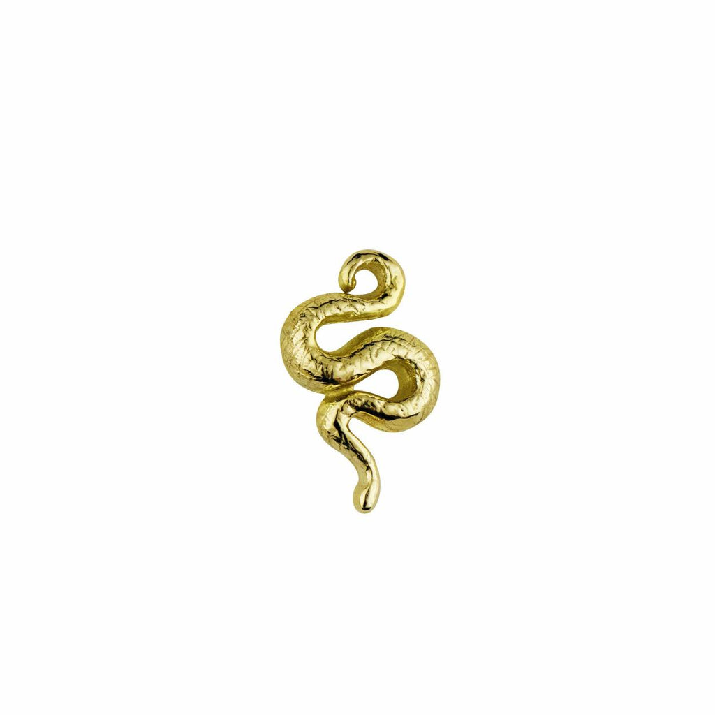 A.M. Teeny Tiny Snake Single Stud Earring 18ct Solid Gold