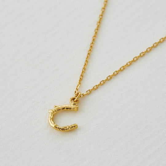 A.M. Teeny Tiny Horseshoe Necklace 18ct Solid Gold