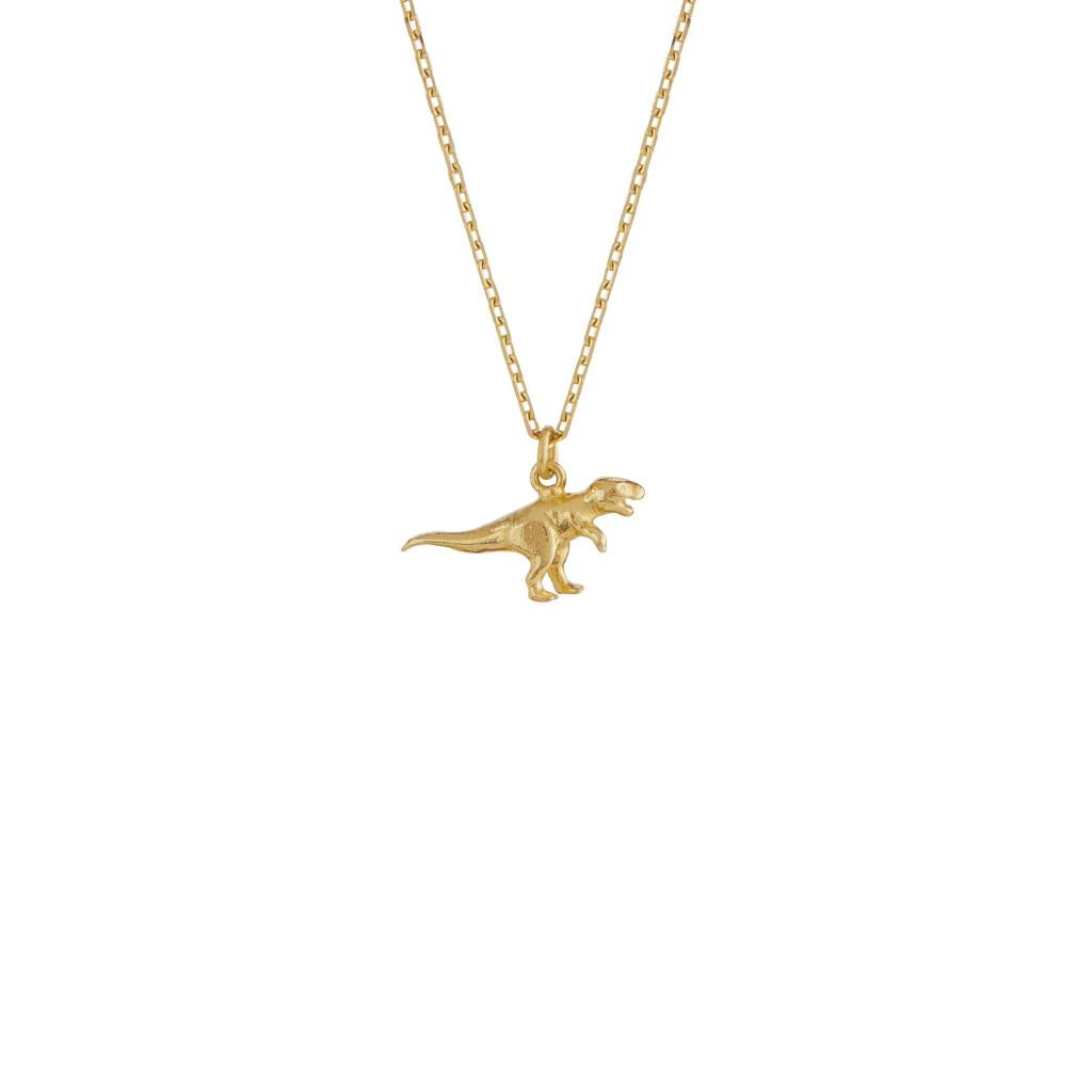 A.M. Teeny Tiny T-Rex Necklace 18ct Solid Gold