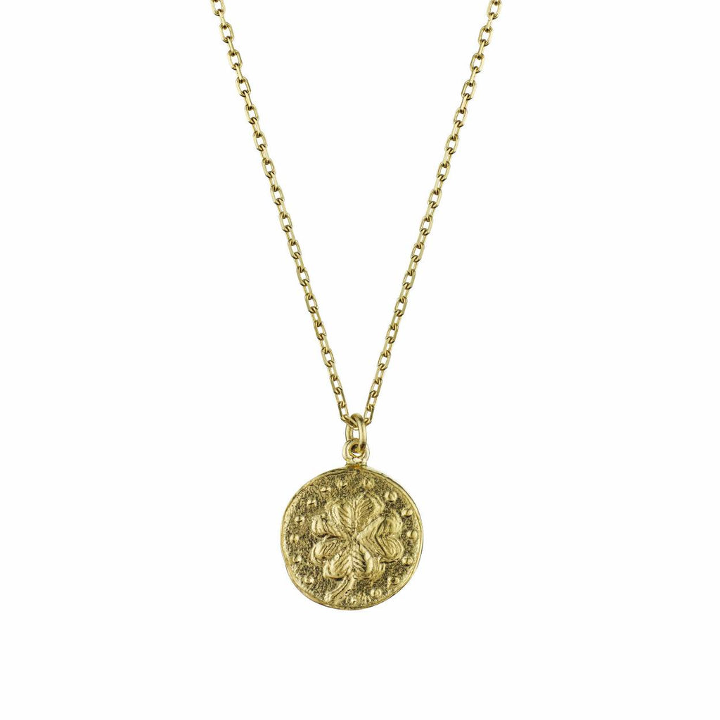 A.M. Teeny Tiny Lucky Penny Necklace 18ct Solid Gold