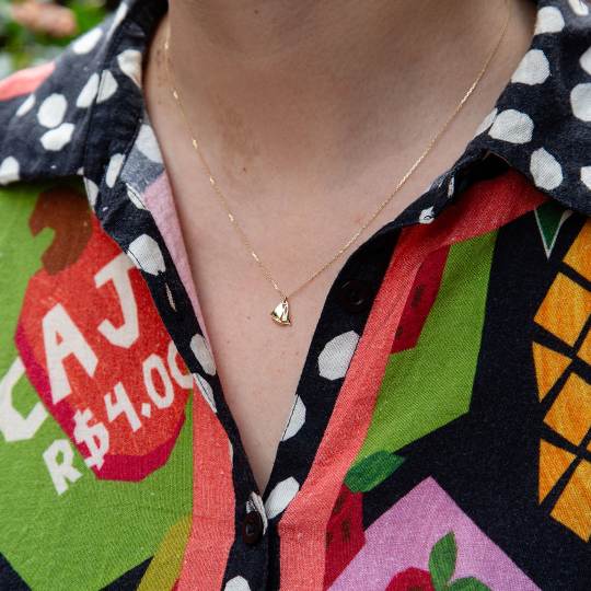 A.M. Teeny Tiny Sailing Boat Necklace 18ct Solid Gold
