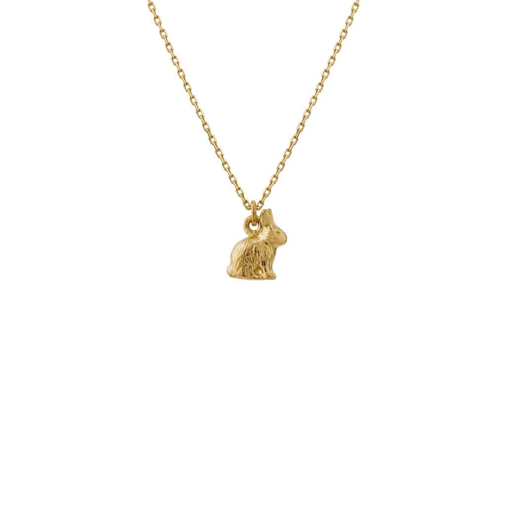 A.M. Teeny Tiny Rabbit Necklace 18ct Solid Gold