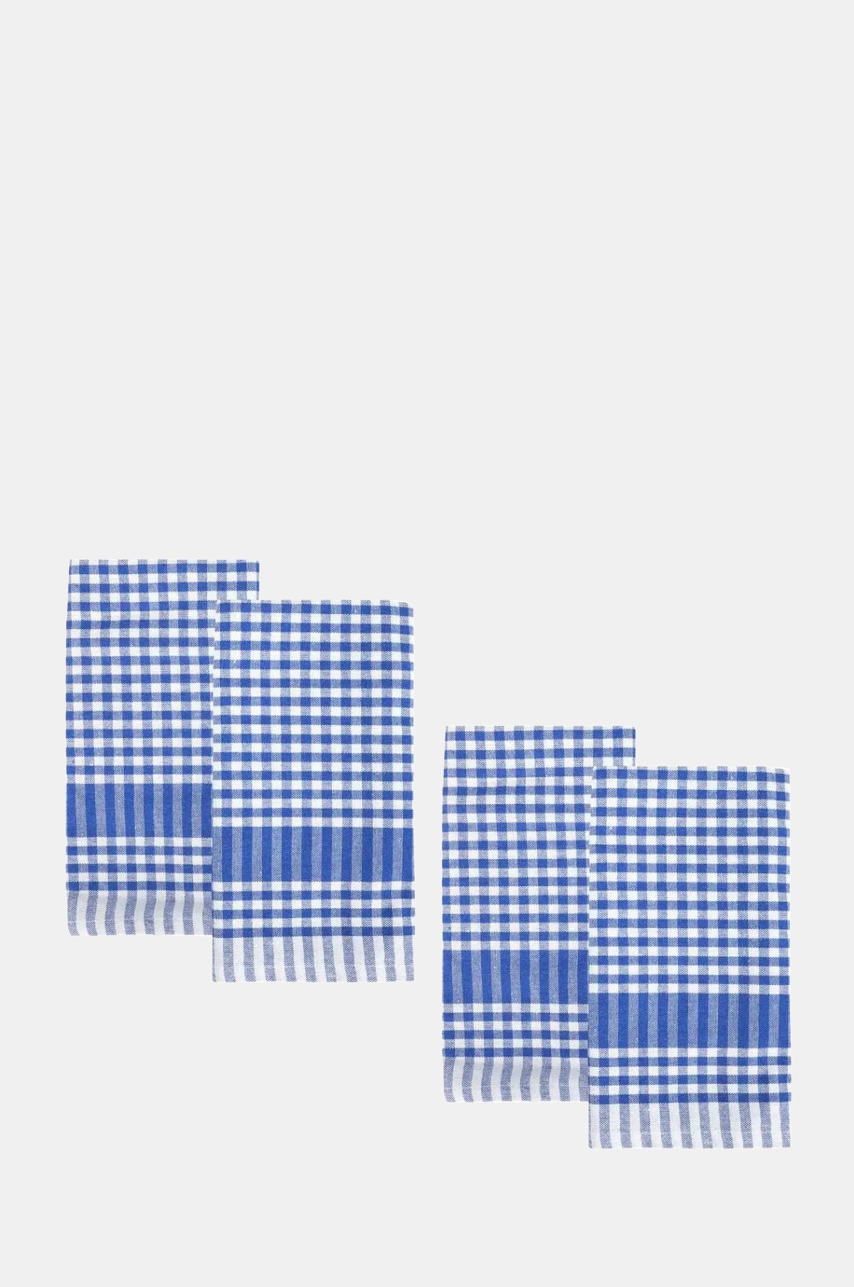 Talking Tables Blue Gingham Fabric Napkins 4 Pack.