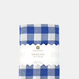 Talking Tables Blue & White Fabric Gingham Tablecloth.