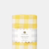 Talking Tables Yellow & White Fabric Gingham Tablecloth.
