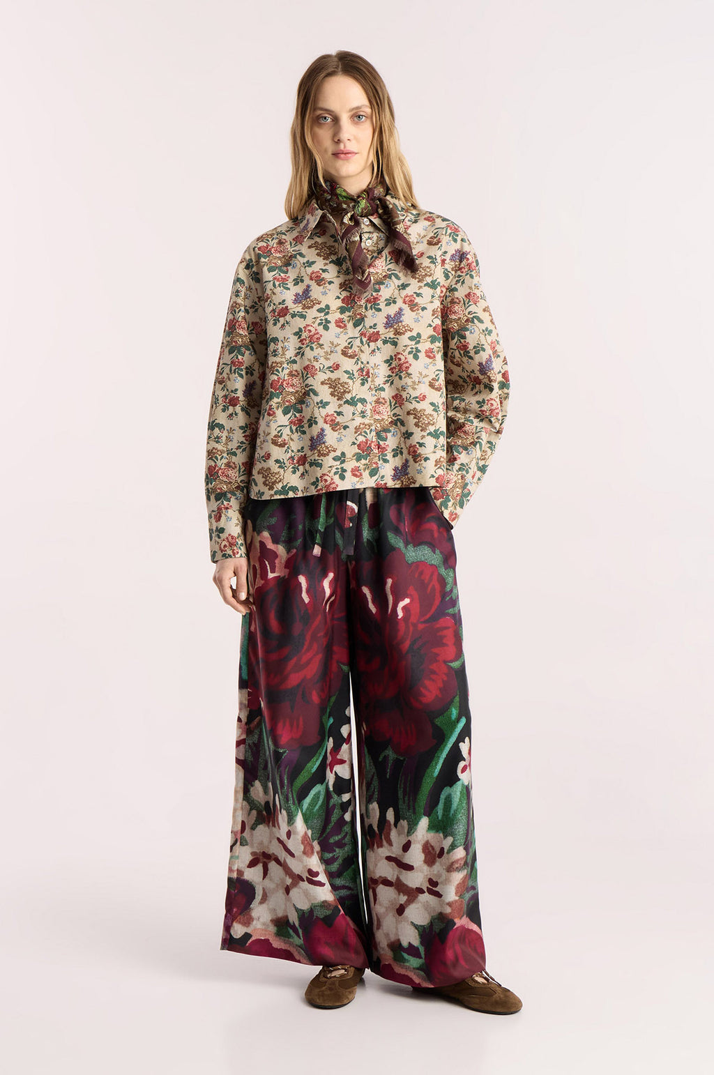 Frances Cotton Shirt Rose Beige