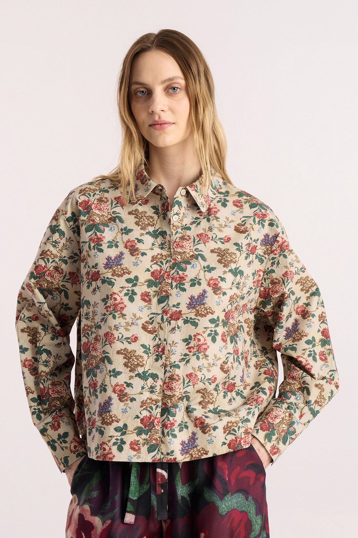 Frances Cotton Shirt Rose Beige