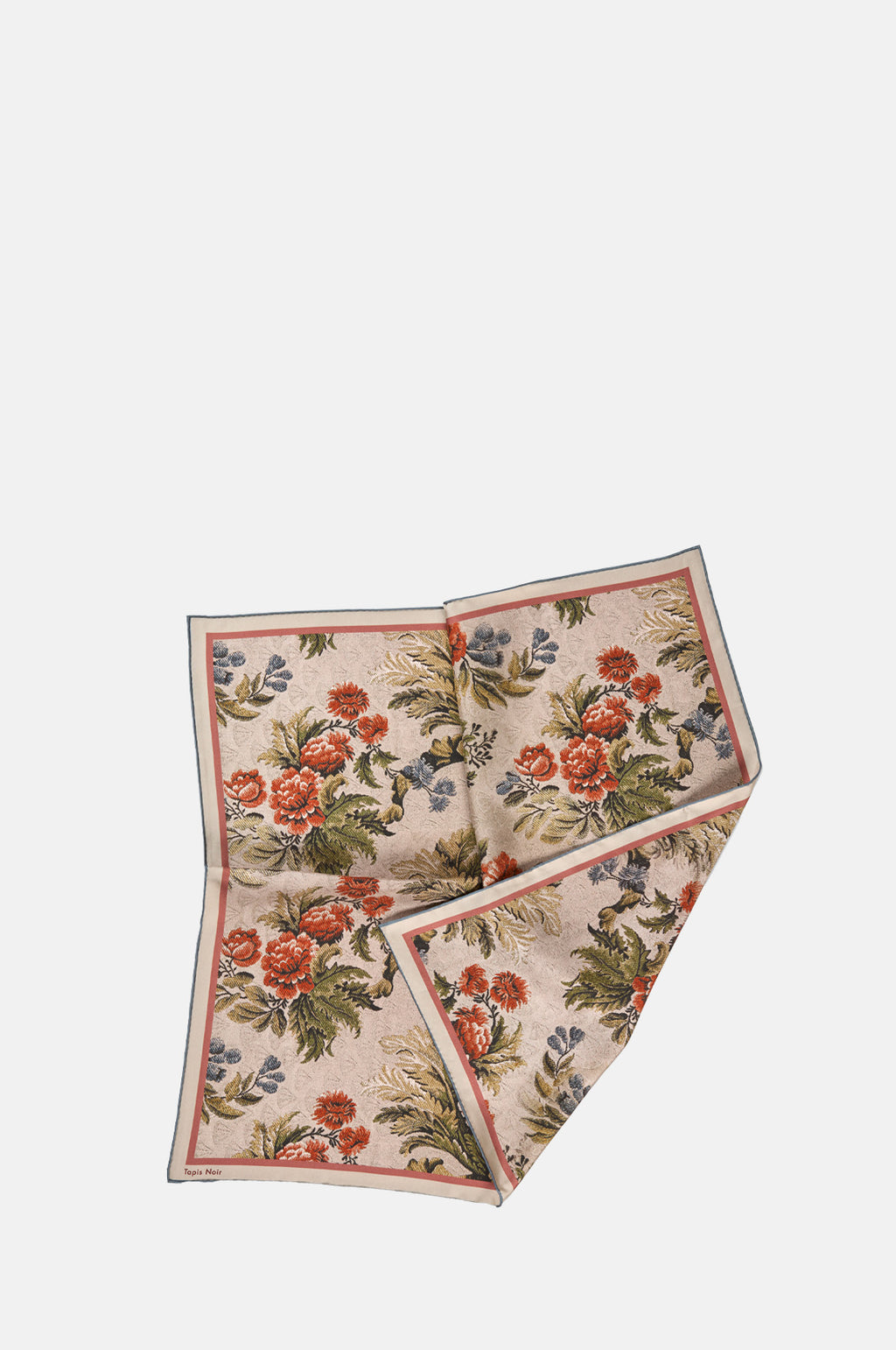 Tapis Noir Small Classical Peach Flower Scarf.