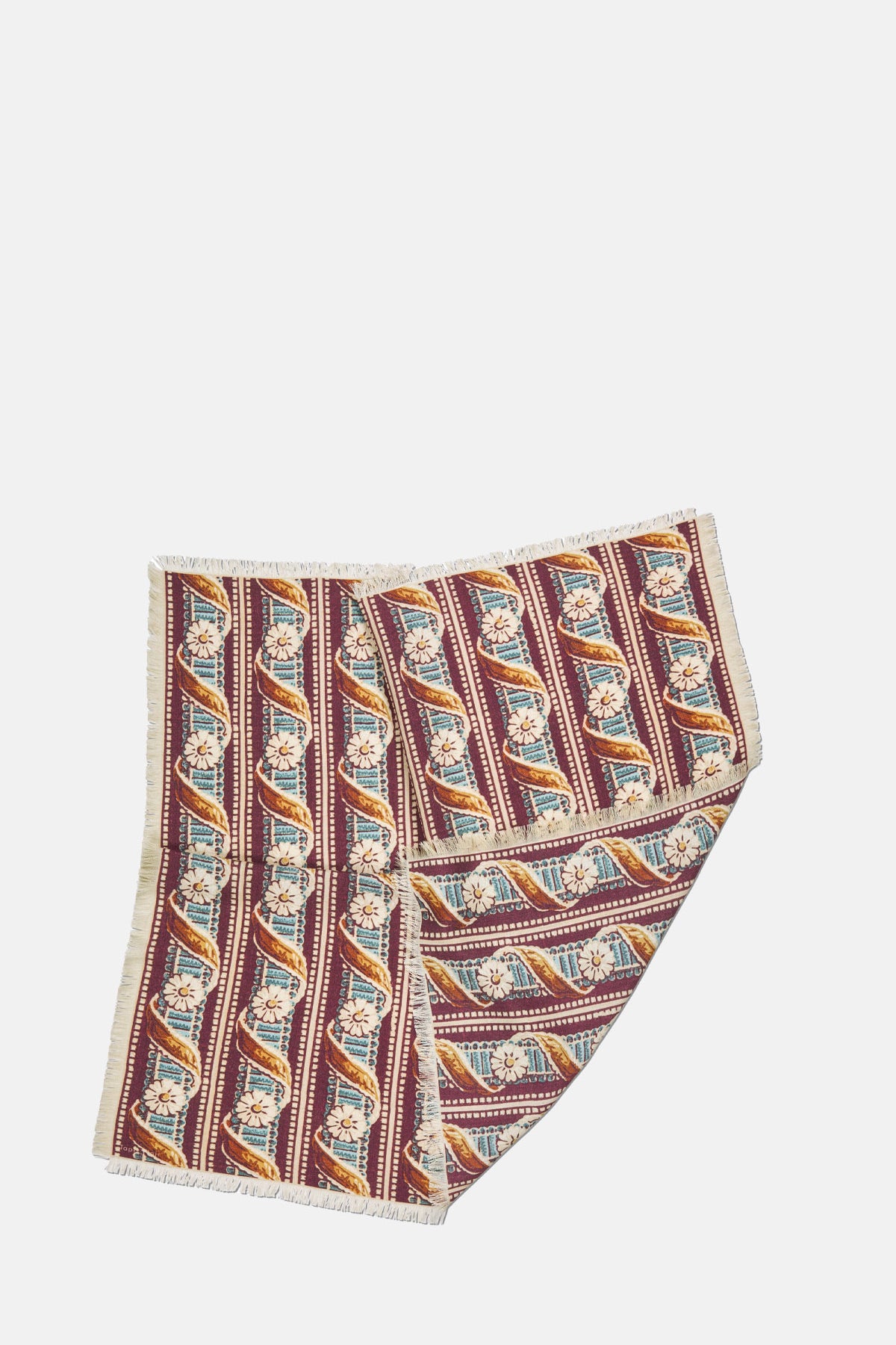 Tapis Noir Wool Small Gabby Scarf Bordeaux.
