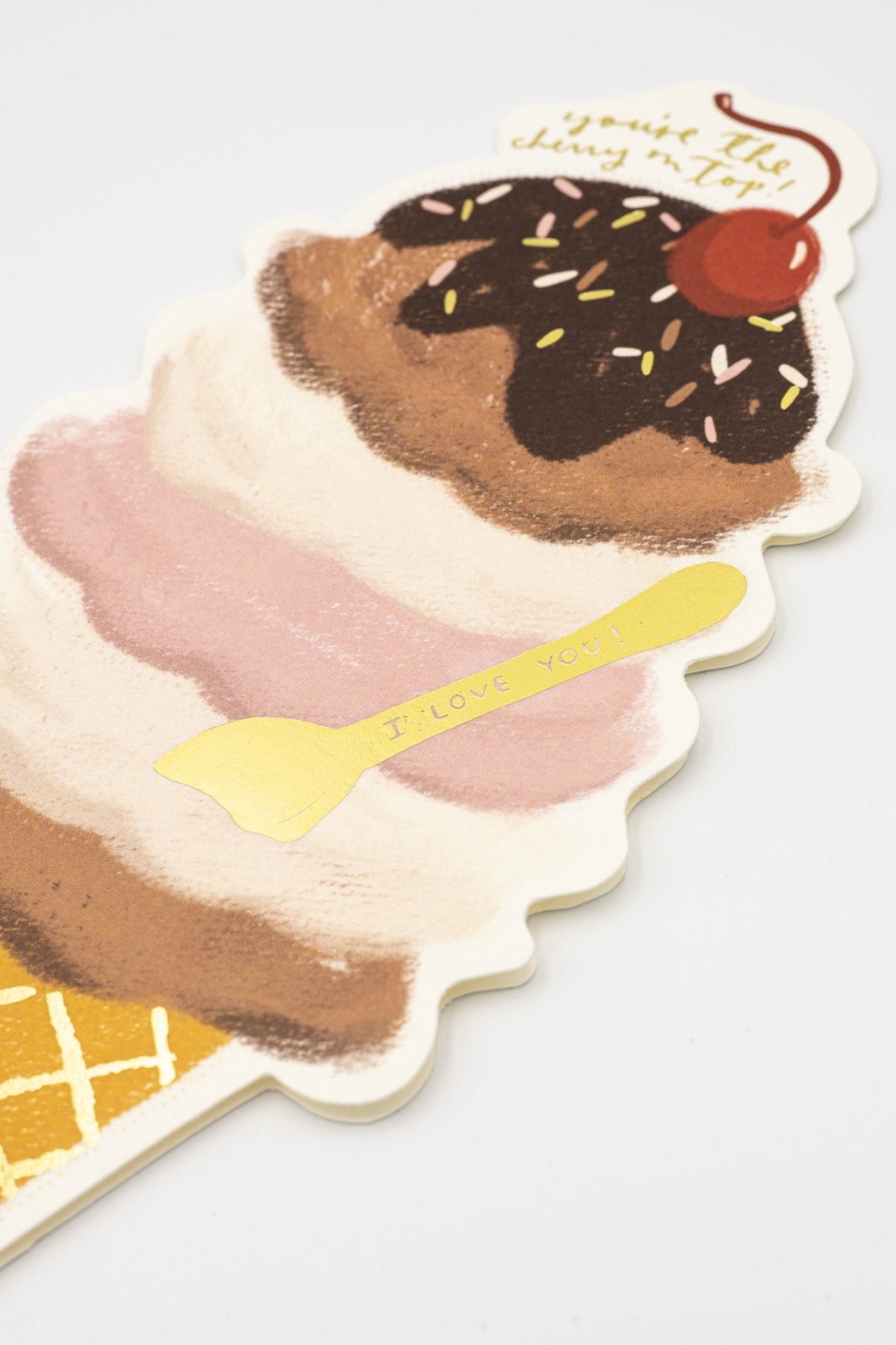 Ice Cream Cone 'Cherry On Top' Greeting Card