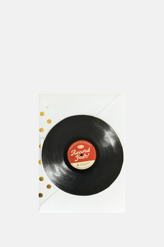 Record Year - Congratulations Geeting Card Vinyl Disc