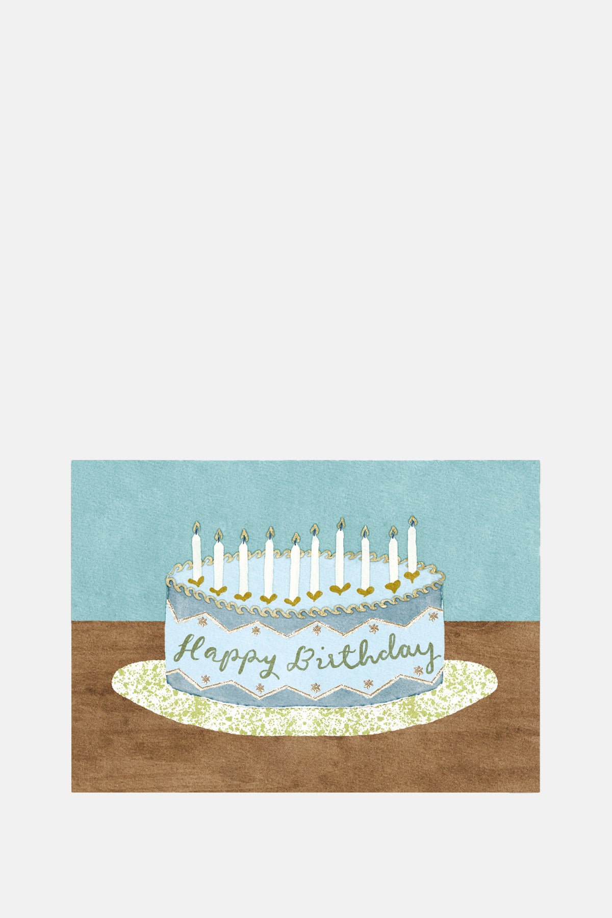 The Kensington Paperie Blue Cake Birthday Greetings Card.