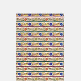 The Kensington Paperie Delft Stripe Wrapping Paper Set of 3 Sheets.