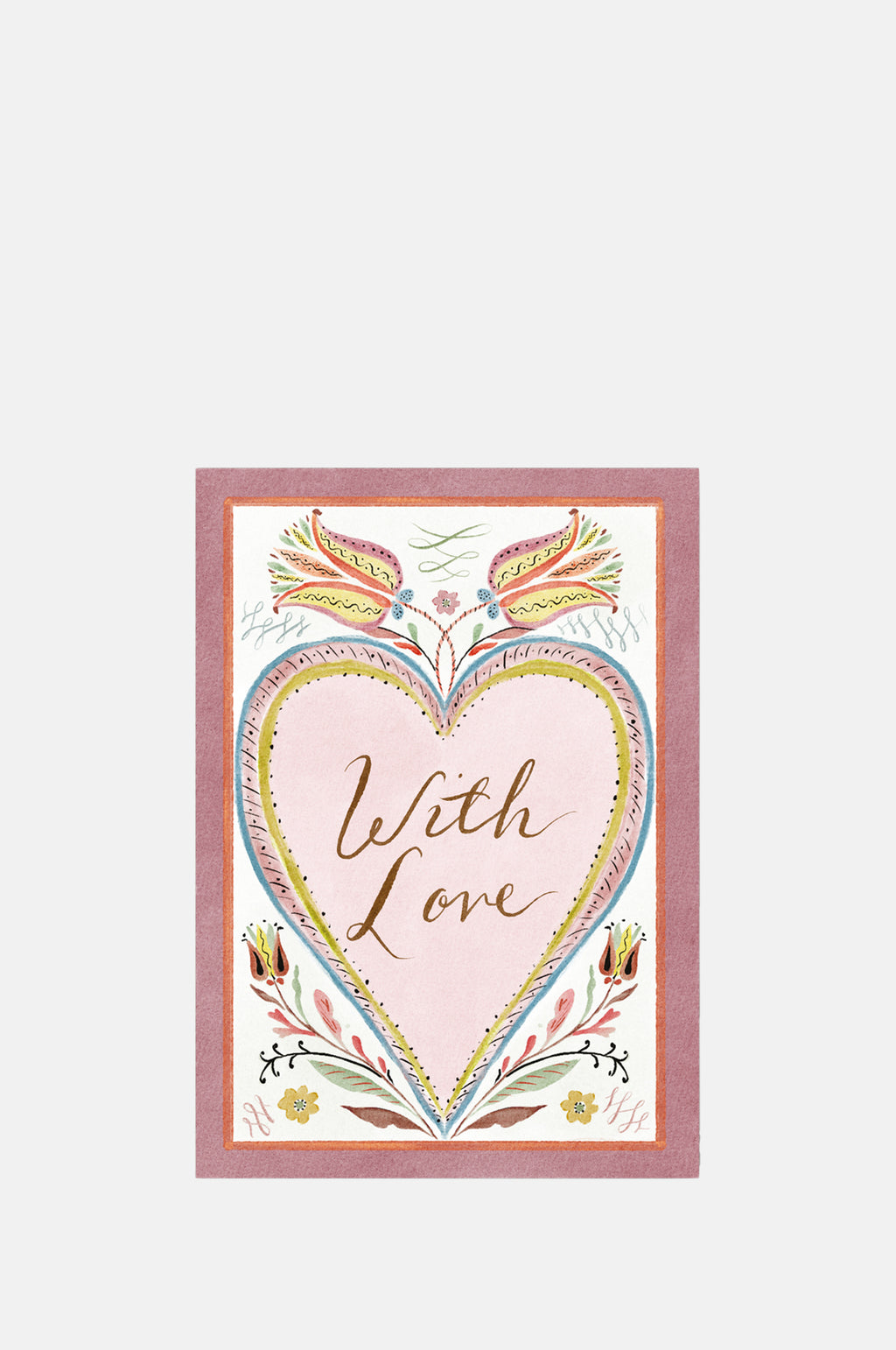 The Kensington Paperie Hearts Delight with Love Greetings Card.