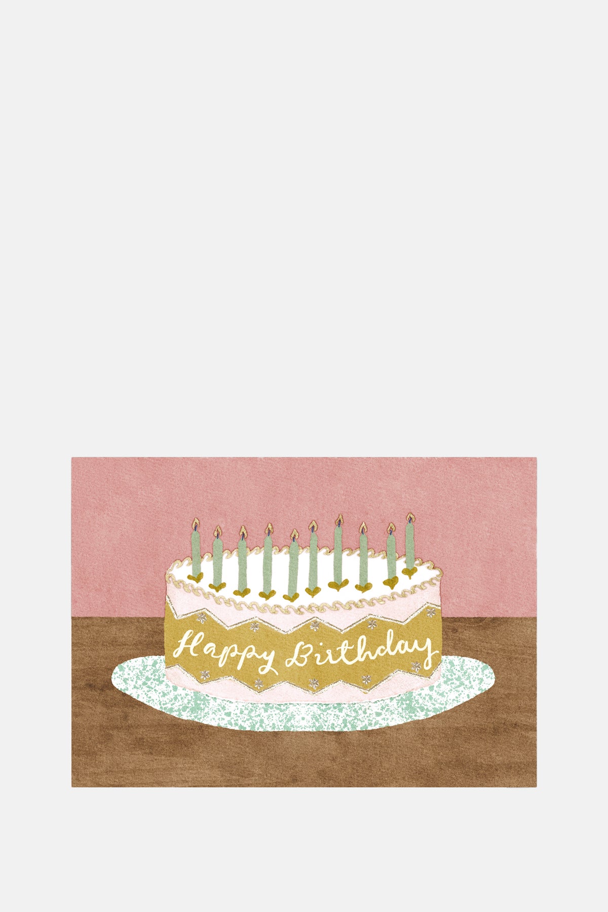 The Kensington Paperie Pink Cake Birthday Greetings Card.