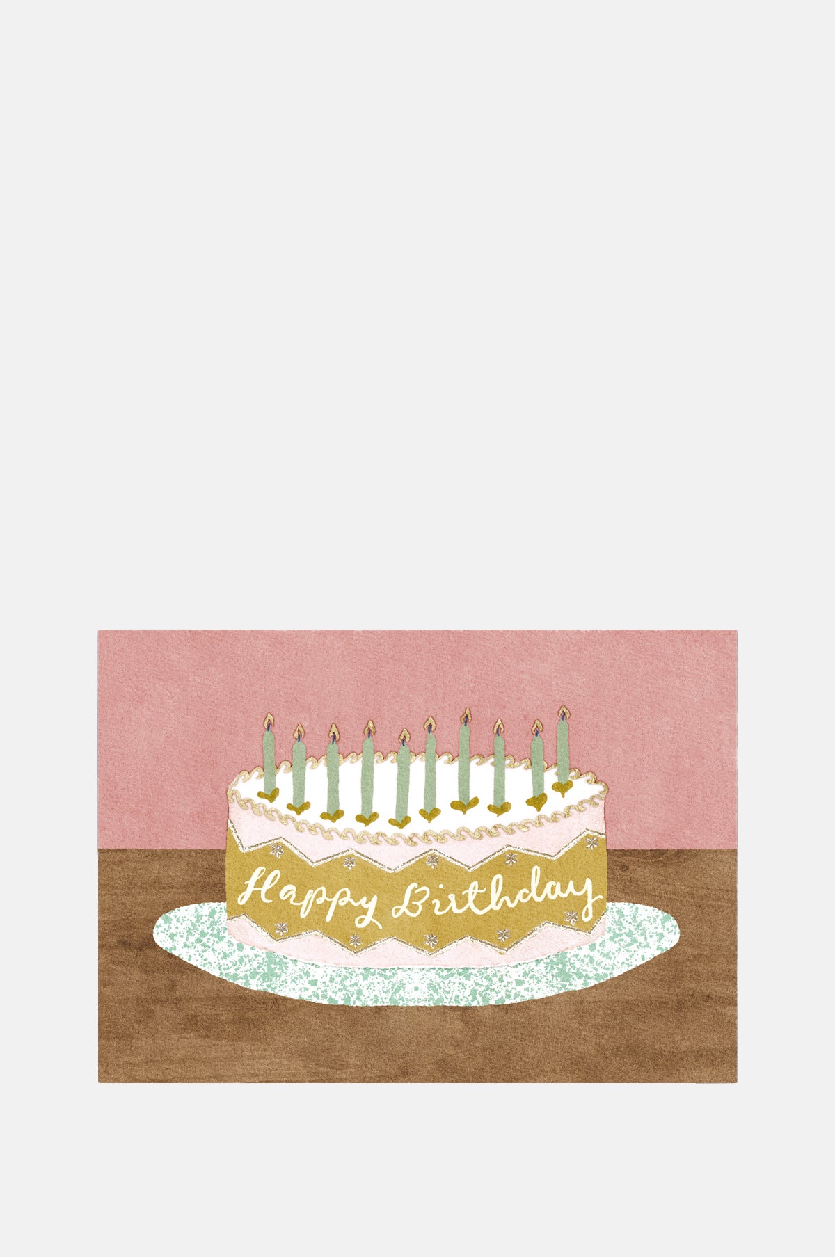 The Kensington Paperie Pink Cake Birthday Greetings Card.