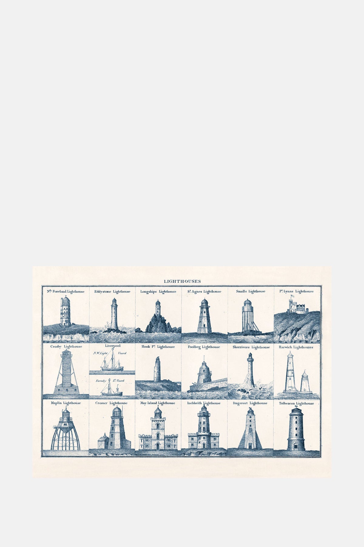 The Pattern Book Lighthouses Greeting Card.
