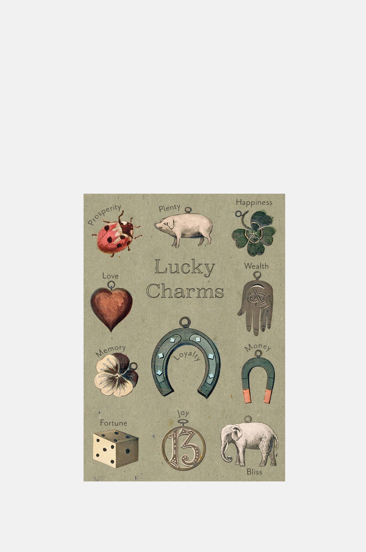 The Pattern Book Lucky Charms Greeting Card.
