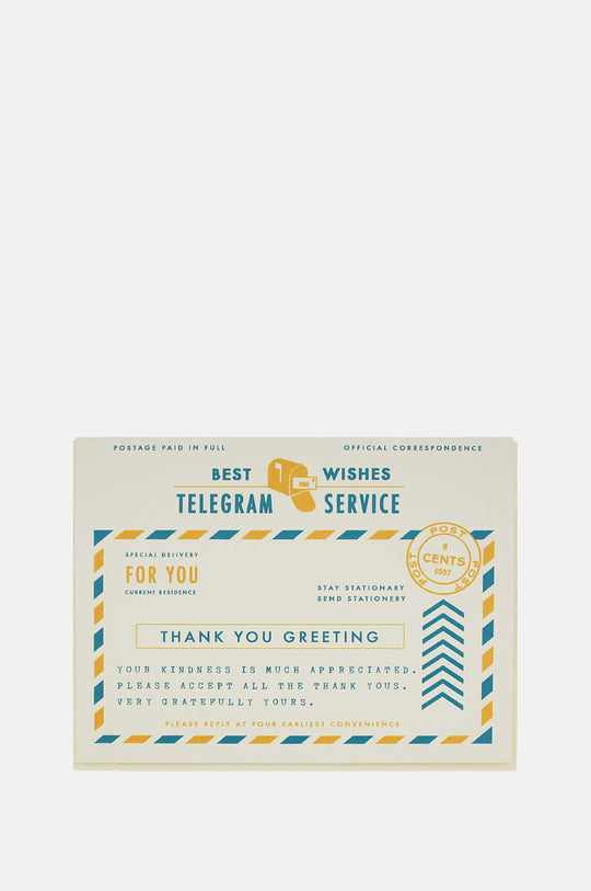 Thank You Telegram Card