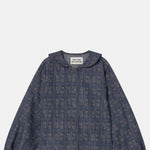 The Tiny Big Sister Dots Flowers Denim Blouse.