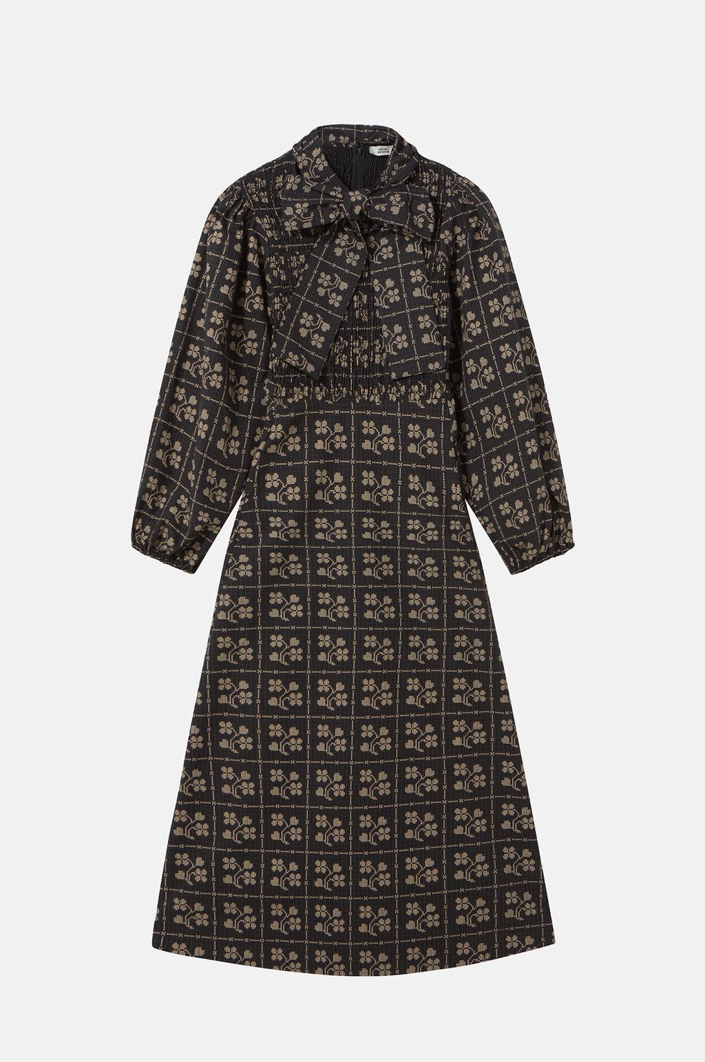 The Tiny Big Sister Dots Flowers Smock Dress.