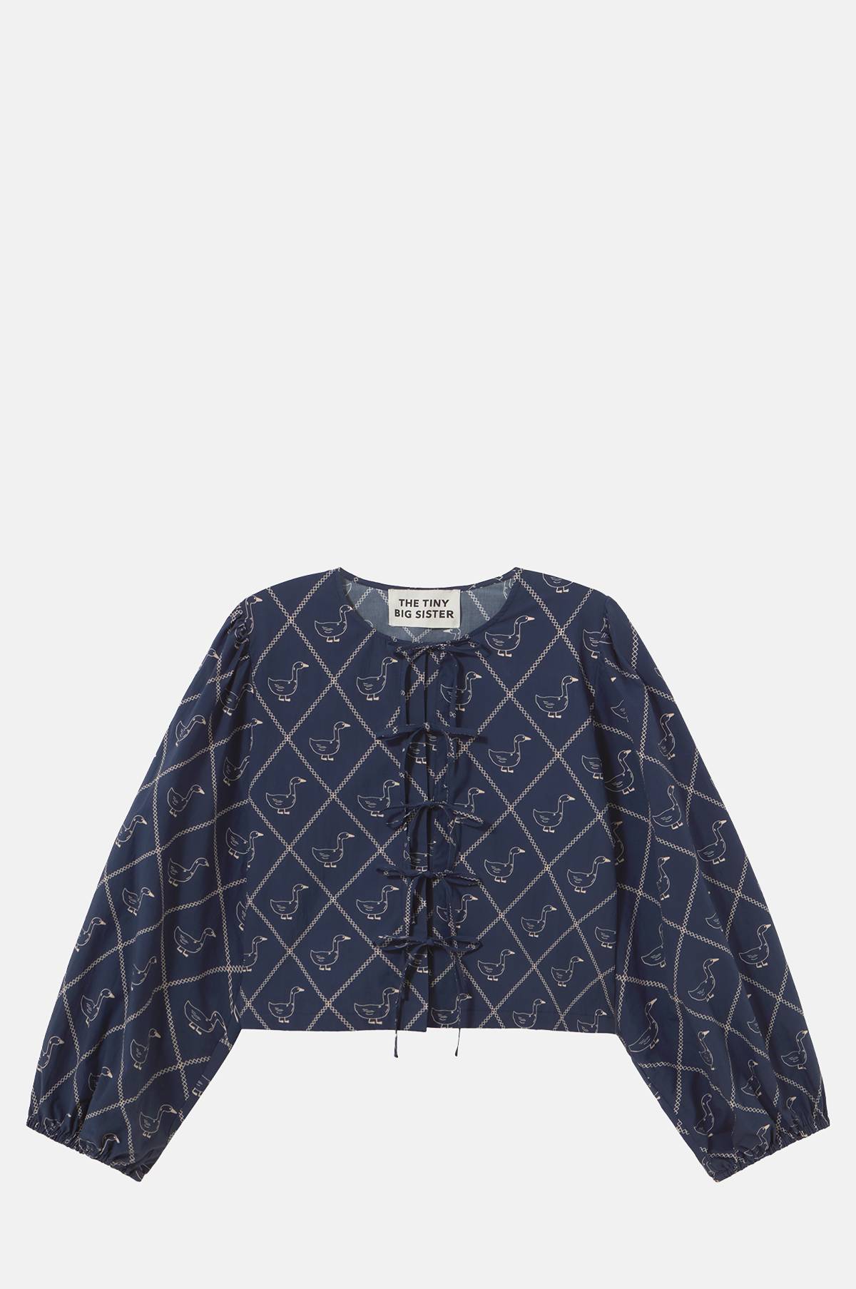 The Tiny Big Sister Geese Bow Blouse.