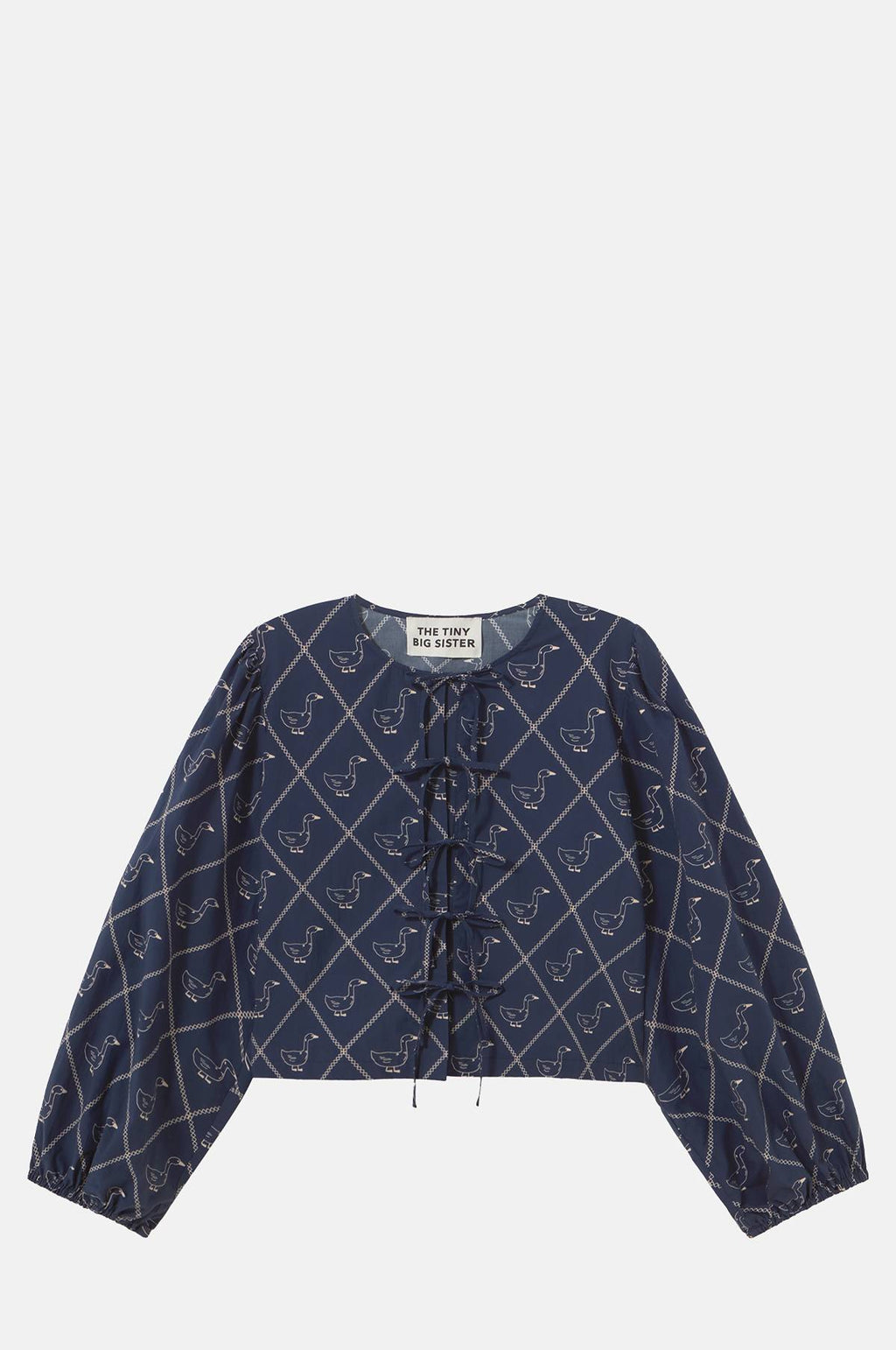The Tiny Big Sister Geese Bow Blouse.