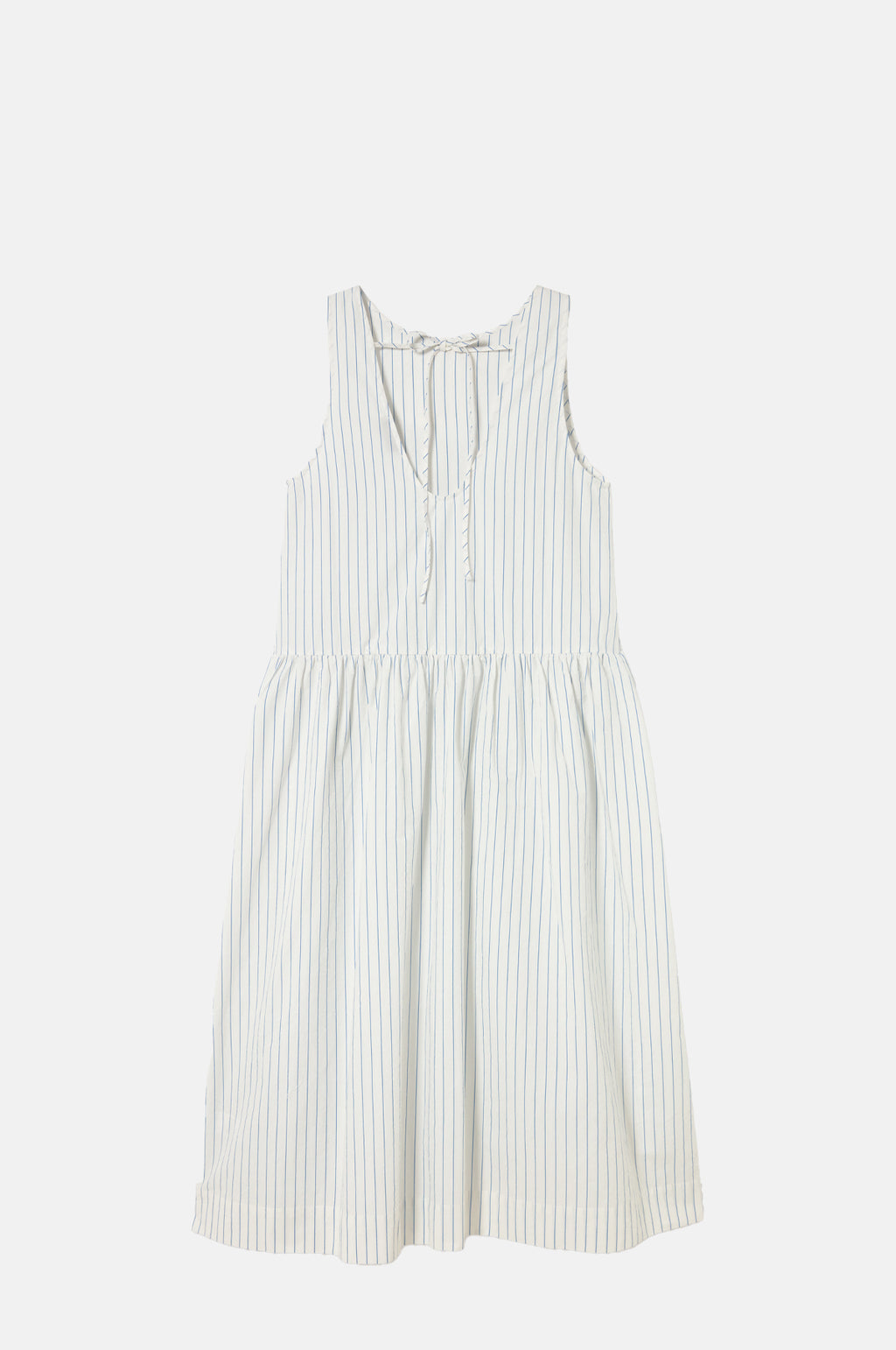 Low Back Striped Dress White