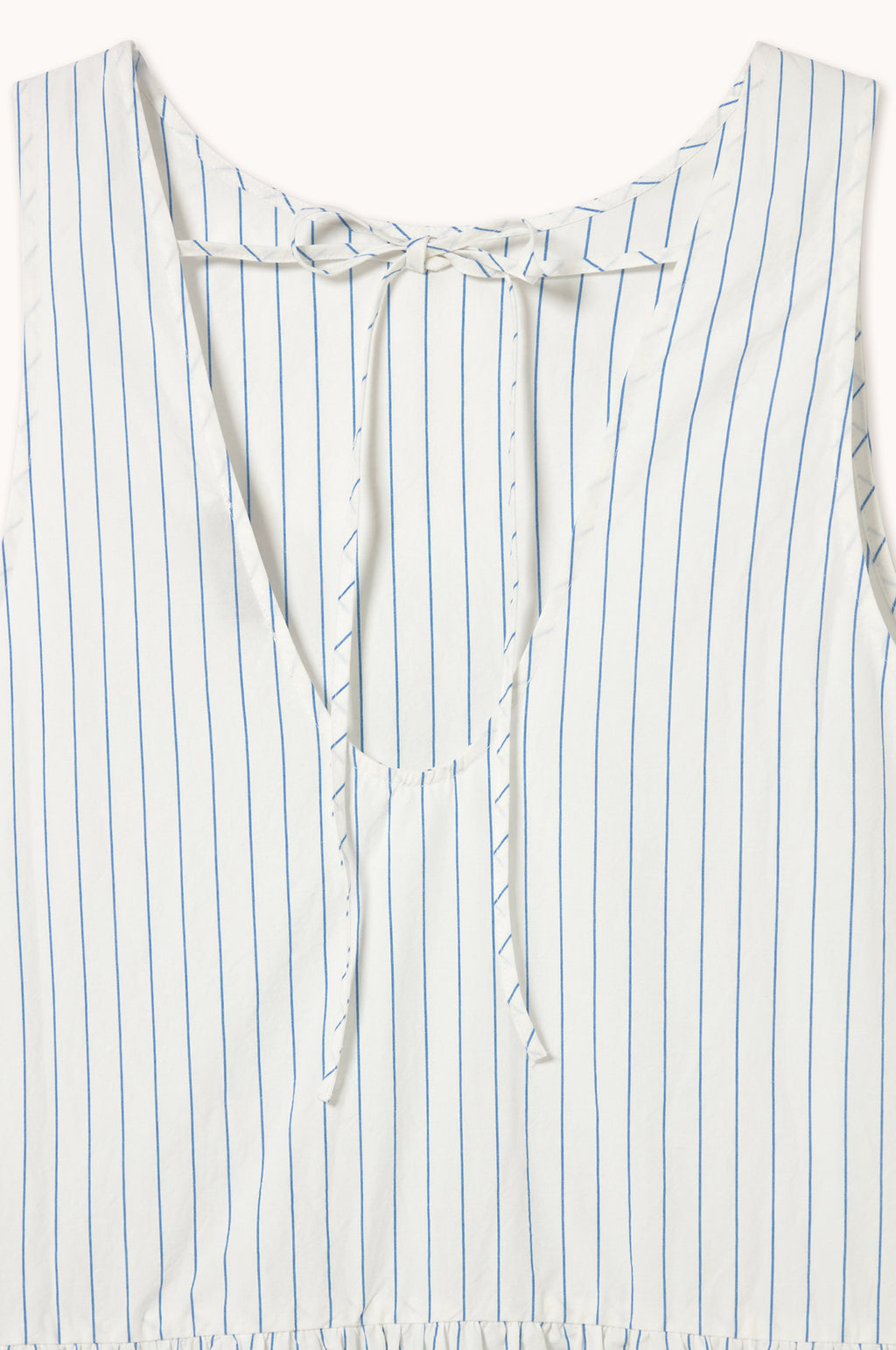 Low Back Striped Dress White