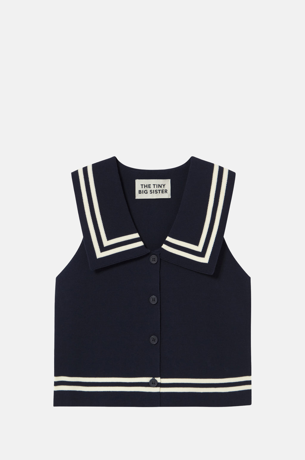 The Tiny Big Sister Sailor Vest Navy.