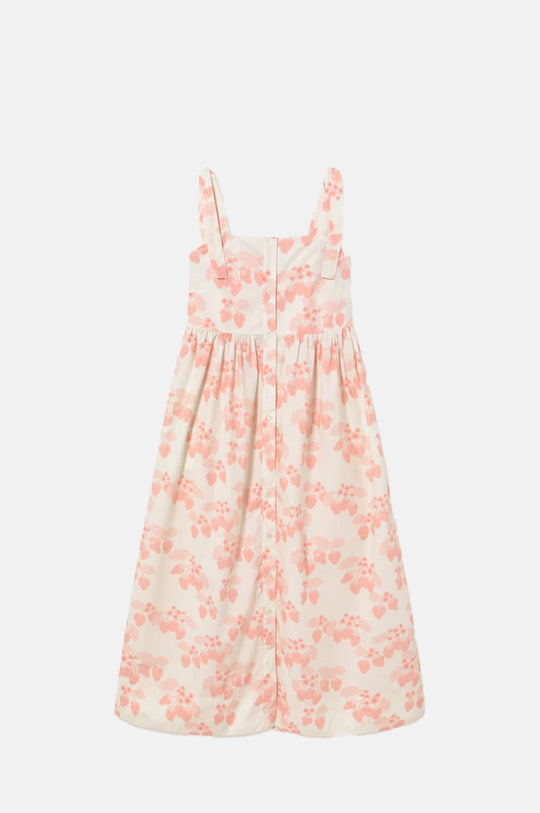 Strawberries Midi Dress Off-White