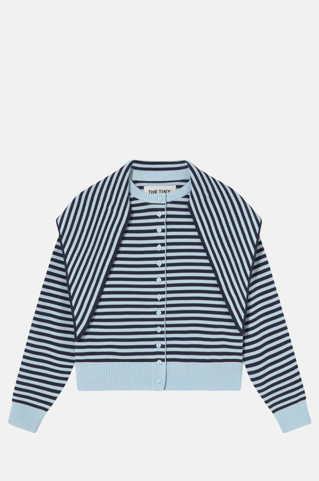 The Tiny Big Sister Striped Scarf Neck Lara Cardian.