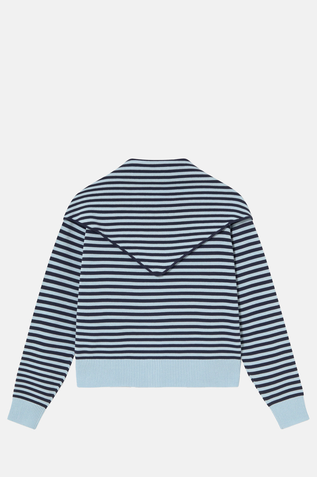 Striped Scarf Neck Lara Cardigan Pretty Blue/Navy