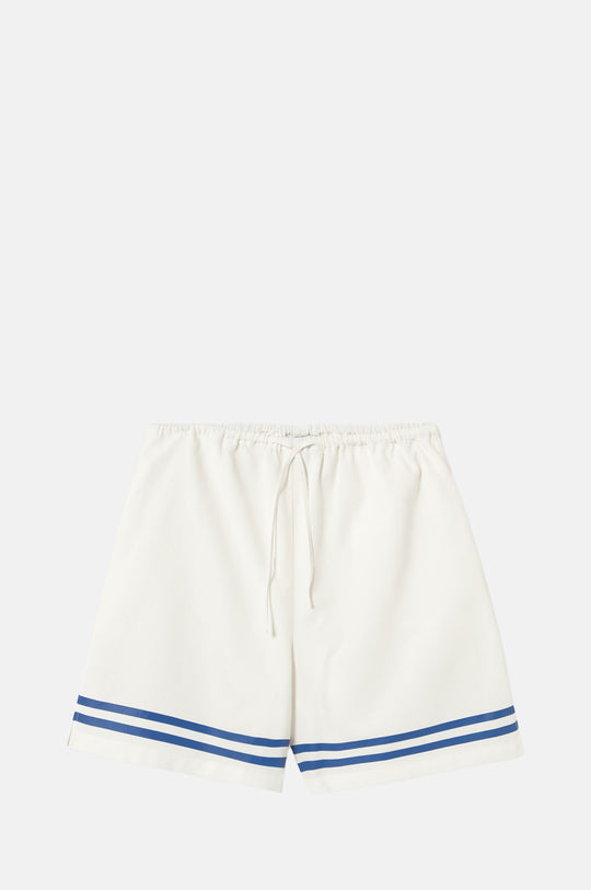 Stripes Elasticated Shorts Off White