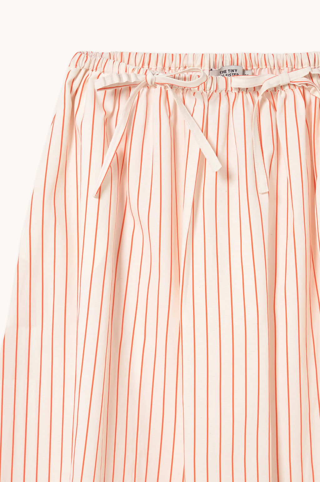 Thin Stripes Bow Skirt Off-White
