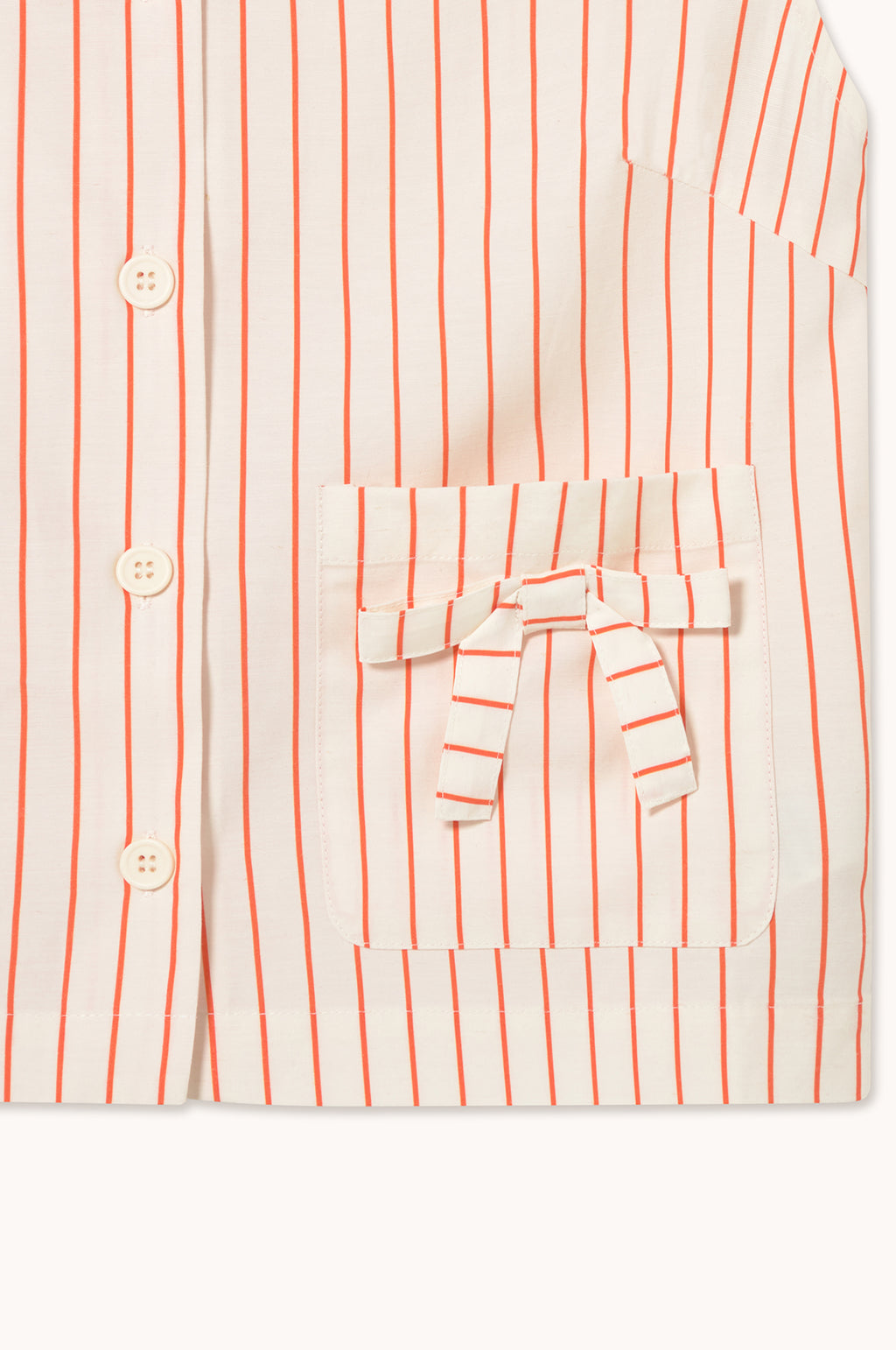 Thin Stripes Bow Vest Off-White