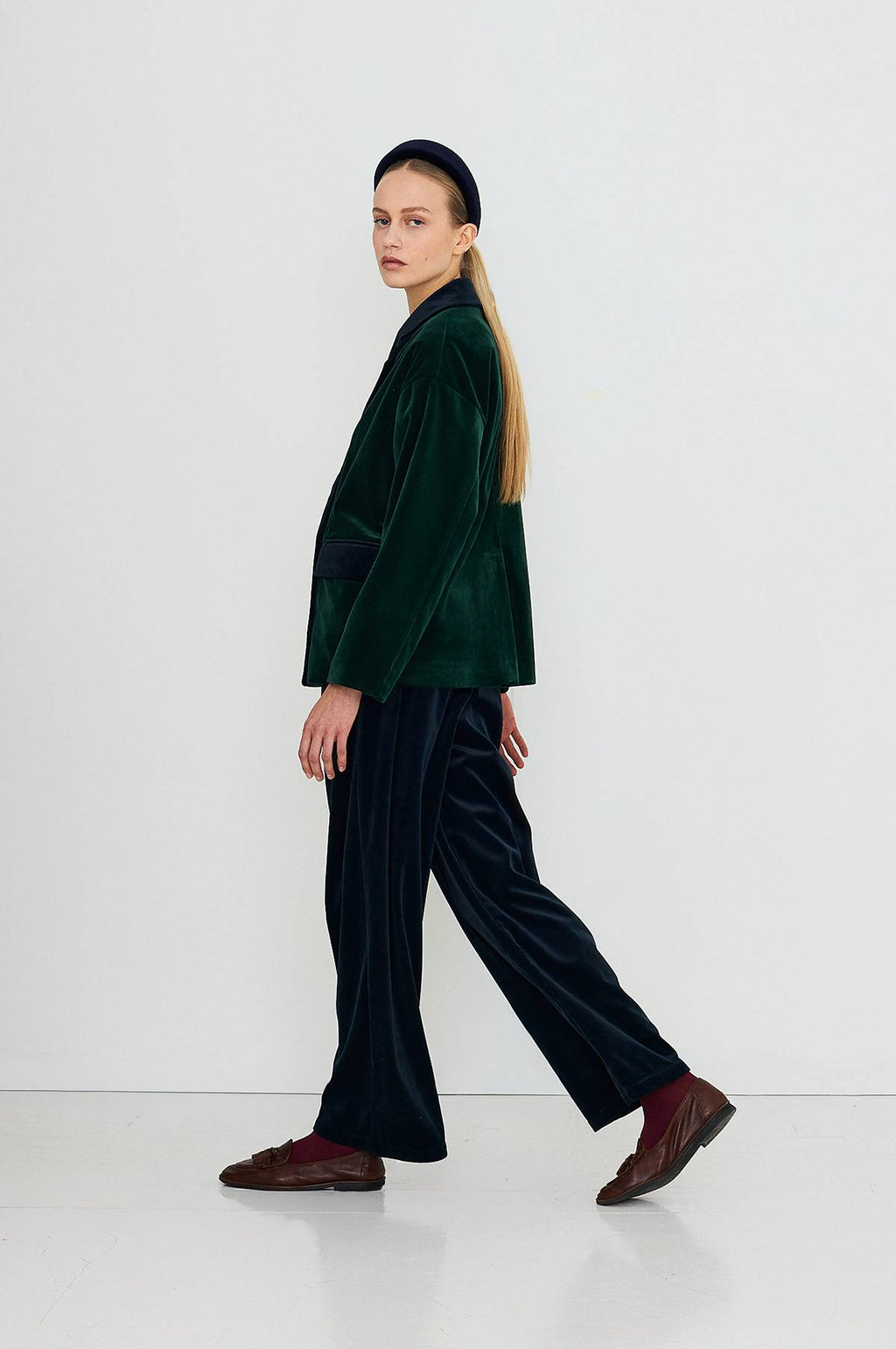 Velvet Pants Ink Blue